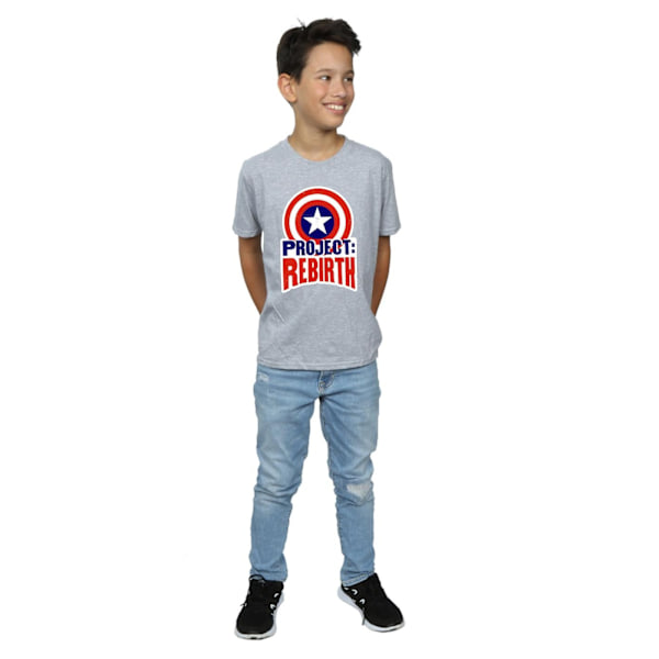 Marvel Boys Captain America Project Rebirth T-shirt 12-13 år Sports Grey 12-13 Years