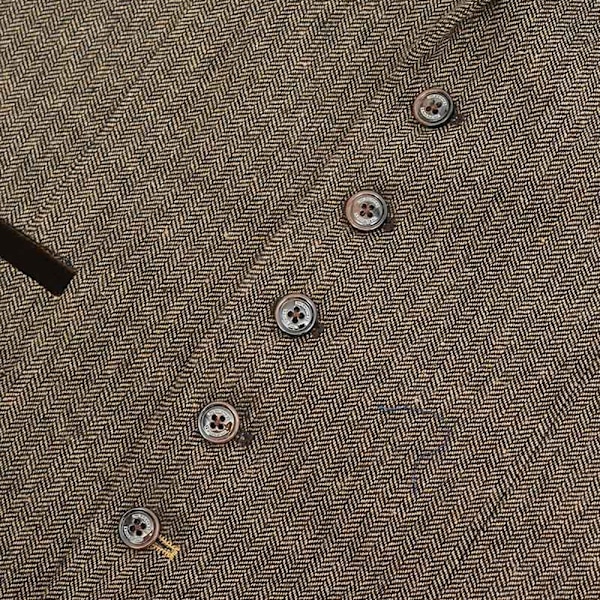 Lambretta Morgan Herringbone Väst för Män 40 in Brun Brown 40 in