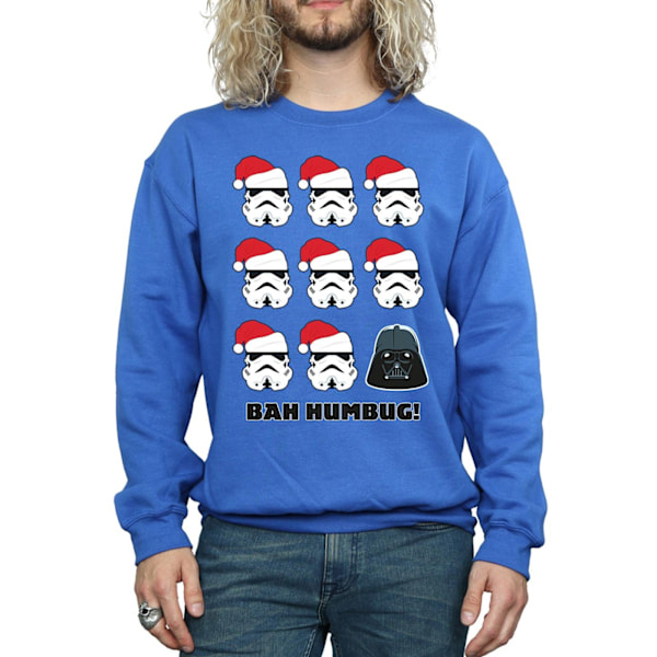 Star Wars Jul Humbug Sweatshirt M Royal Blue för män Royal Blue M