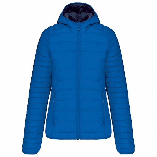 Kariban Dam/Dam Lättviktshuva Vadderad Jacka 18 UK Li Light Royal Blue 18 UK