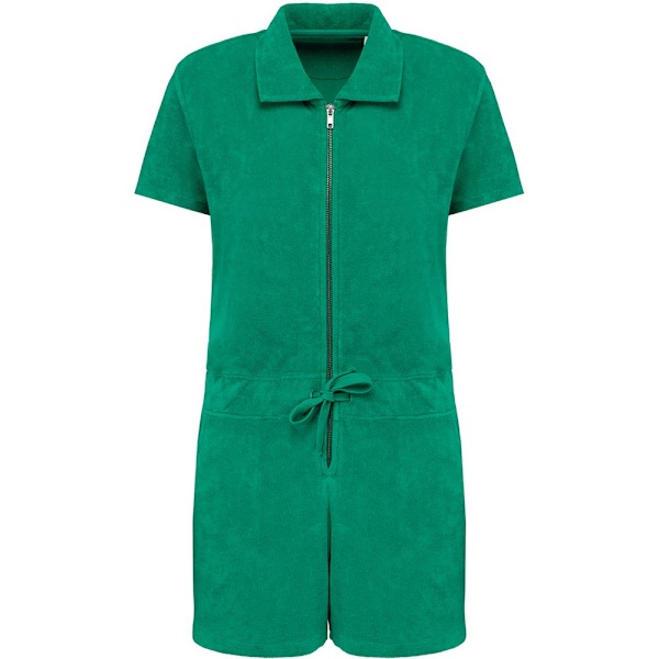 Native Spirit Dam/Kvinnors Terry Handduk Kort Playsuit 14 UK Gr Green 14 UK