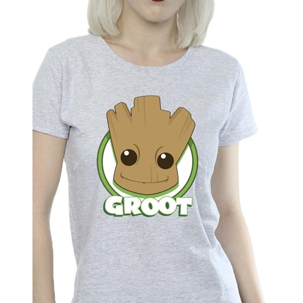 Guardians Of The Galaxy Dam/Damer Groot Badge Bomull T-Shirt Sports Grey XL