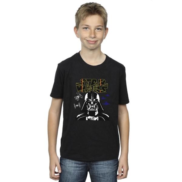 Star Wars Boys Darth Vader Comp Logo T-shirt 7-8 år Svart Black 7-8 Years