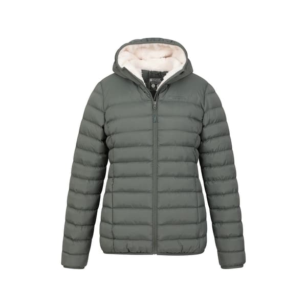 Mountain Warehouse Dam/Fritidsjacka med Fuskpälsfoder 1 Khaki Green 16 UK