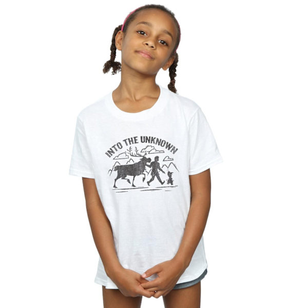 Disney Frozen 2 Into The Unknown Bomull T-shirt 3-4 år White 3-4 Years