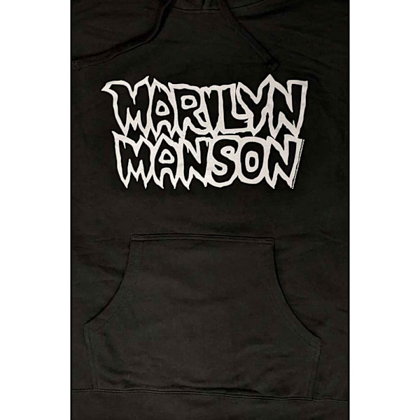 Marilyn Manson Unisex Vuxen Logo Pullover Hoodie L Svart Black L