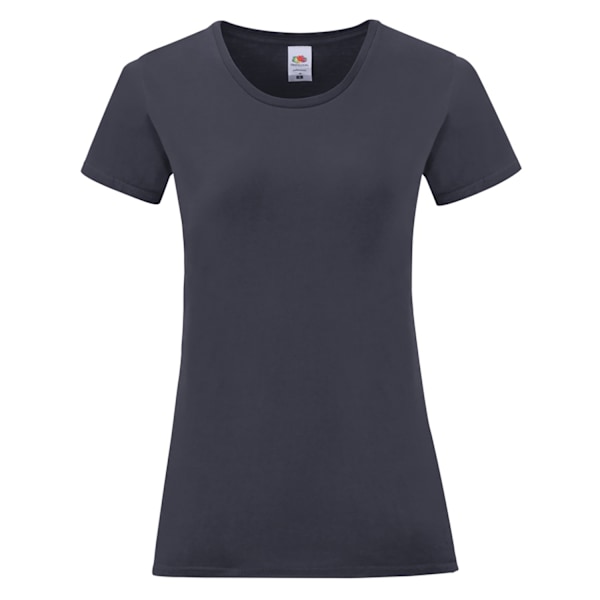 Fruit Of The Loom Dam/Damer Iconic T-Shirt S Mörk Marinblå Deep Navy S