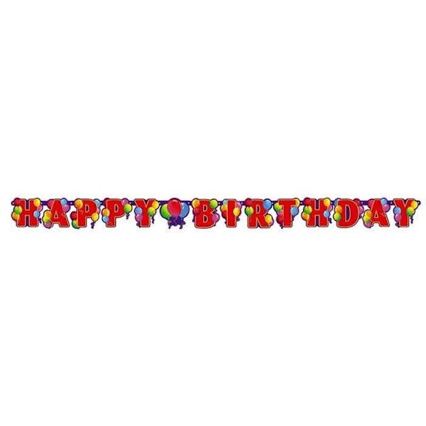 Amscan Ballonger Grattis på födelsedagen Banner En Storlek Röd/Flerfärgad Red/Multicoloured One Size