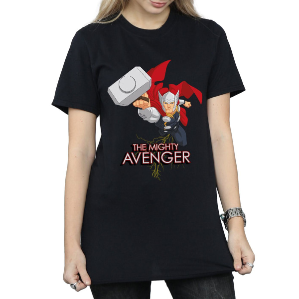 Marvel Womens/Ladies Thor The Mighty Avenger Cotton Boyfriend T Black XXL