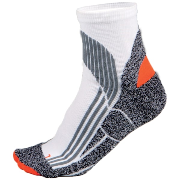 Kariban Proact Tekniska Andningsbara Sportsockor för Herr 3-6UK/35- White/ Grey/ Orange 3-6UK/35-38EUR