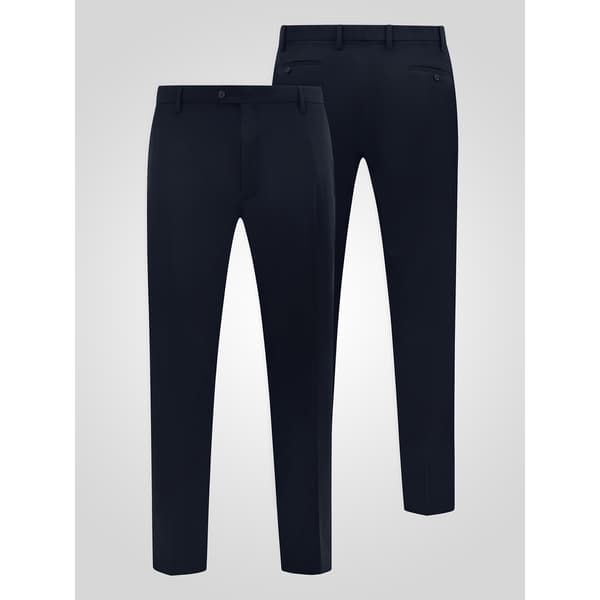 Duke Herr D555 Ted 4-vägs stretch klassiska byxor 58S Marinblå Navy 58S