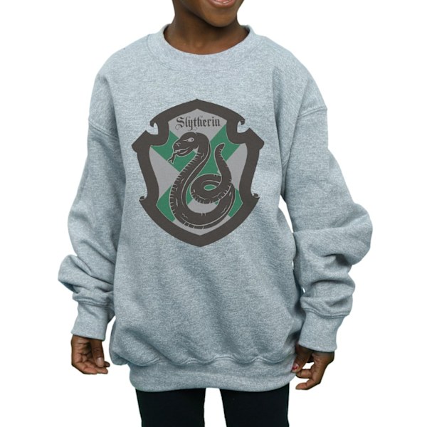 Harry Potter T-shirt för flickor med Slytherins emblem, 7-8 år, grå Sports Grey 7-8 Years