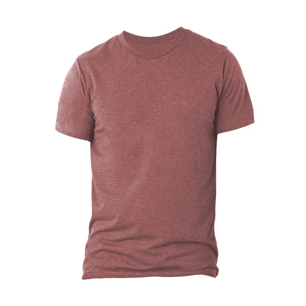 Canvas Triblend T-shirt med rund hals / Kortärmad T-shirt för män L Peach Triblend L