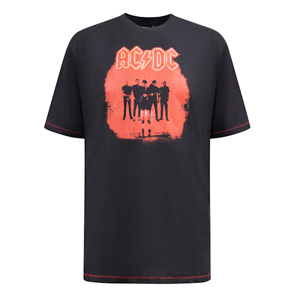 Duke Herr D555 Uxbridge AC/DC T-Shirt S Tvättad Svart Washed Black S