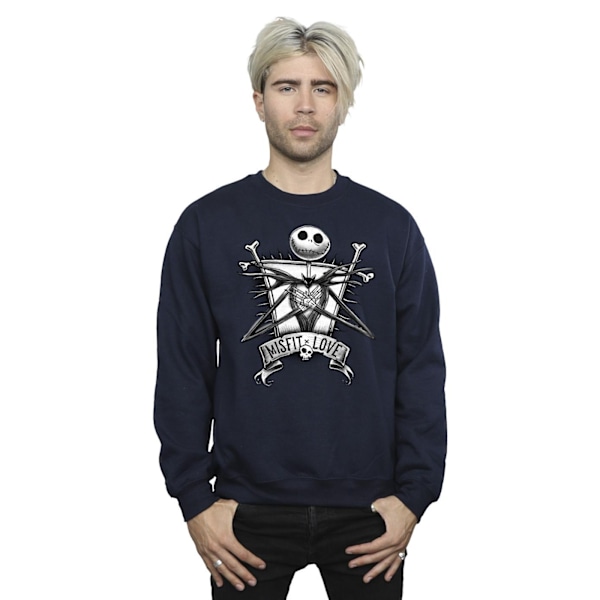 Disney Herr The Nightmare Before Christmas Misfits Love Sweatshirt Navy Blue L