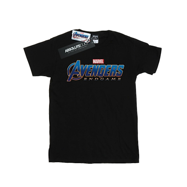 Marvel Girls Avengers Endgame Logo Bomull T-shirt 5-6 år Bla Black 5-6 Years