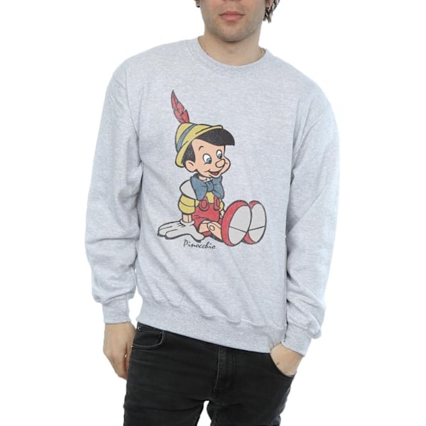 Pinocchio Herr Klassisk Bomullströja 3XL Sports Grey Sports Grey 3XL