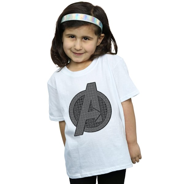 Marvel Girls Avengers Endgame Iconic Logo Bomull T-shirt 9-11 år White 9-11 Years