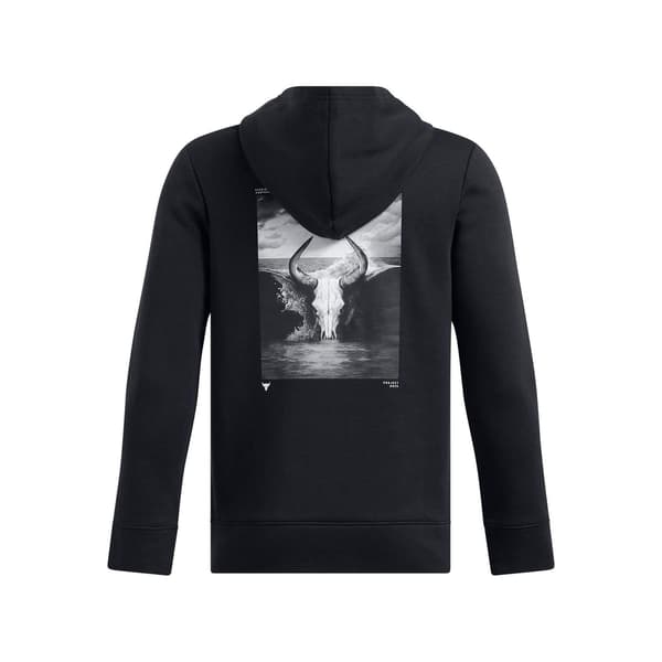 Under Armour Barn/Kids Project Rock Rival Bomullsblandning Tröja Black 7-8 Years