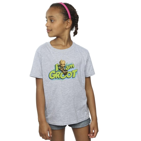 Marvel Girls Guardians Of The Galaxy I Am Groot Jumping Cotton Sports Grey 7-8 Years