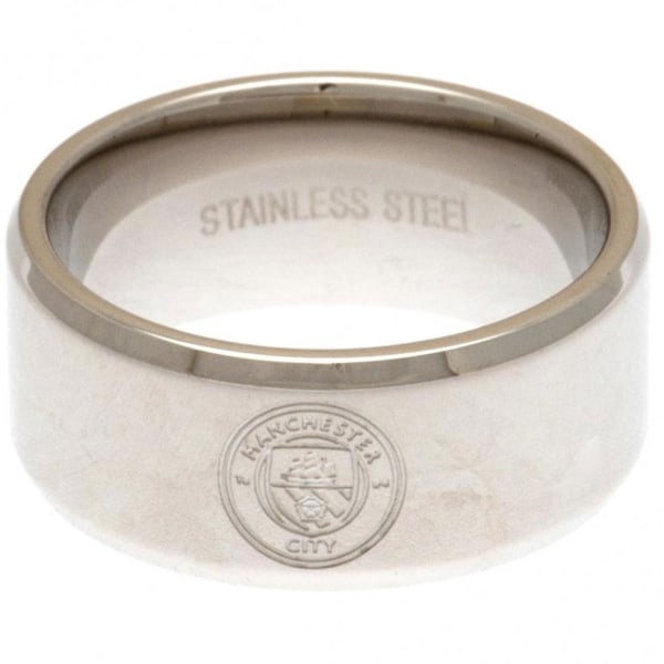 Manchester City FC Crest Band Ring L Silver Silver L