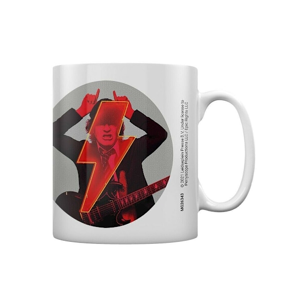 AC/DC Pwr Up Angus Young Mugg En Storlek Vit/Svart/Röd White/Black/Red One Size
