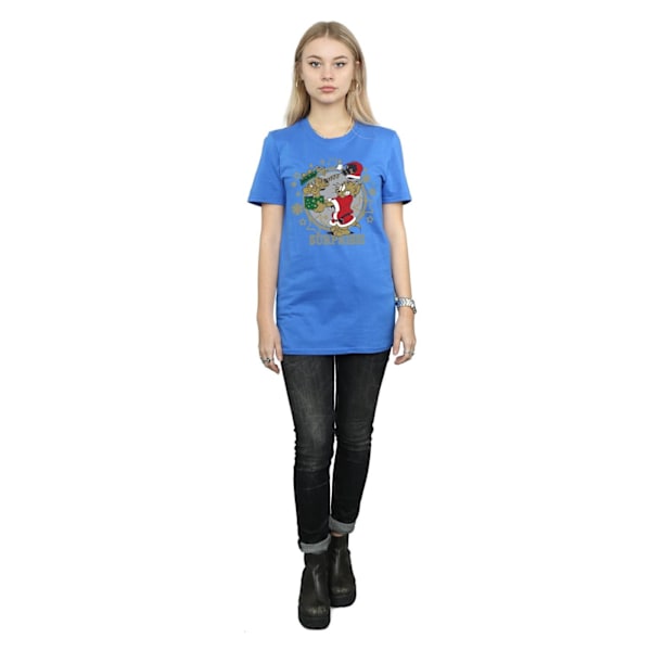 Tom And Jerry Dam/Damer Julöverraskning Bomull Pojkvän Royal Blue L