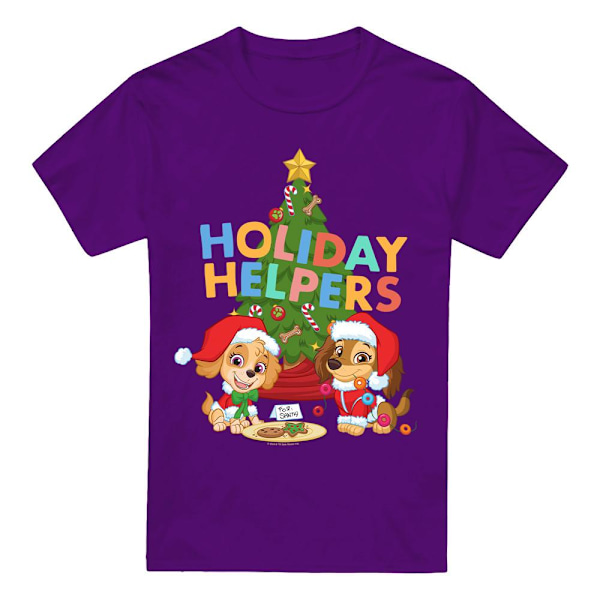 Paw Patrol Herr Julhjälpar Skye & Liberty Jul T-shirt Purple 4XL