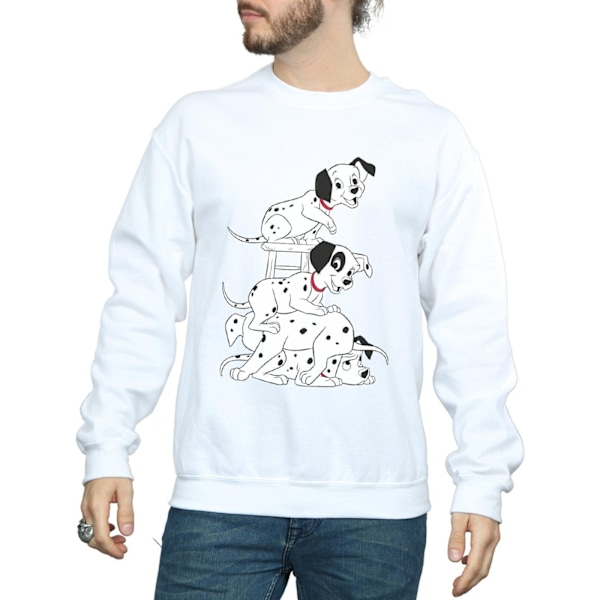 Disney Herr 101 Dalmatiner Stol Sweatshirt M Vit White M