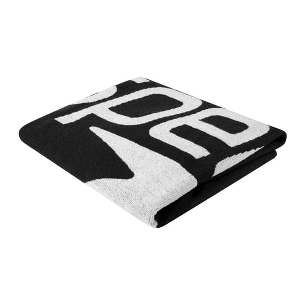 Speedo logotyp handduk 145 cm x 75 cm svart/vit Black/White 145cm x 75cm