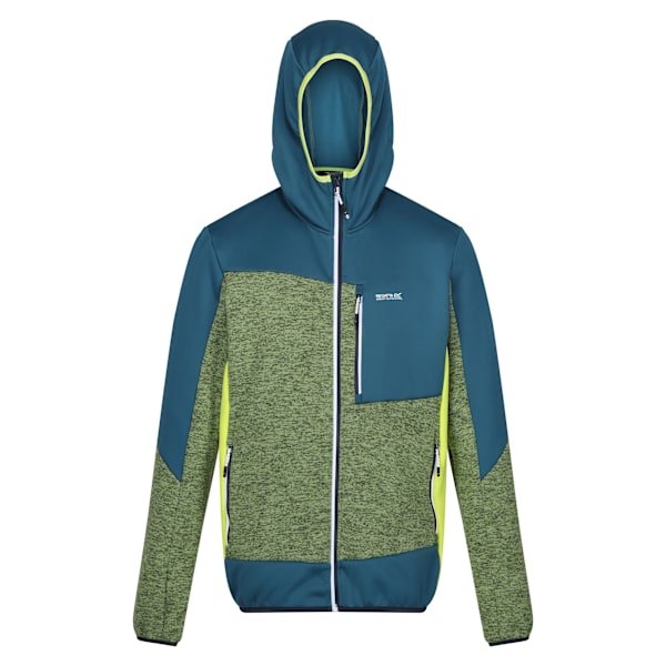 Regatta Cadford VI Marl Hooded Fleece Jacket XL Piquant Gr för män Piquant Green/Moroccan Blue XL