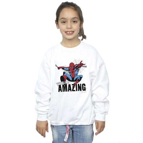 Marvel Girls Spider-Man Amazing Sweatshirt 3-4 år Vit White 3-4 Years