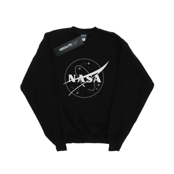 NASA Girls Classic Insignia Logo Monokrom Sweatshirt 9-11 Ja Black 9-11 Years