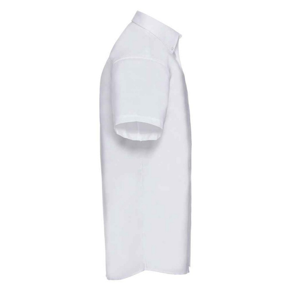 Russell Collection Herr Oxford Easy-Care Kortärmad Formell Skjorta S White 15.5in