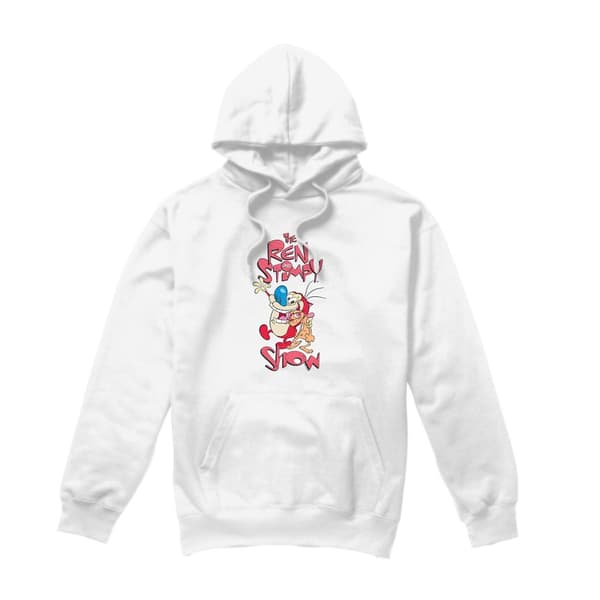 Ren & Stimpy Herrtröja med huva L Vit White L