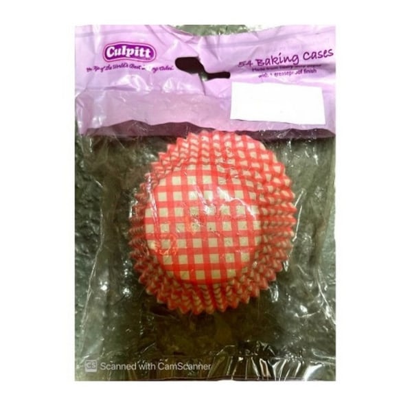 Culpitt Gingham muffins och muffinsfodral (paket med 54 ) One Size Pink One Size
