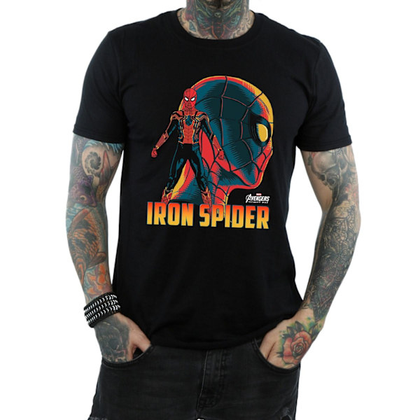 Avengers Infinity War Herr Spider-Man Bomull T-shirt S Svart Black S
