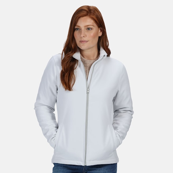Regatta Womens/Ladies Ablaze Printable Soft Shell Jacket 16 UK White/Light Steel 16 UK