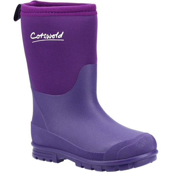 Cotswold Childrens/Kids Hilly Neoprene Wellington Boots 4 UK Pu Purple 4 UK