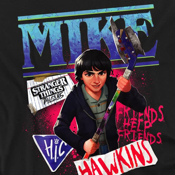 Stranger Things: Tales from ´85 Dam/Dam Mike Capped Sleev Black M