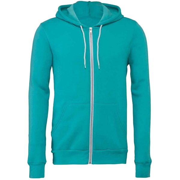 Bella + Canvas Unisex Full Zip Hoodie L Teal Teal L