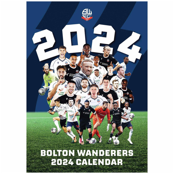 Bolton Wanderers FC 2024 A3 Väggkalender One Size Blå/Vit/G Blue/White/Green One Size