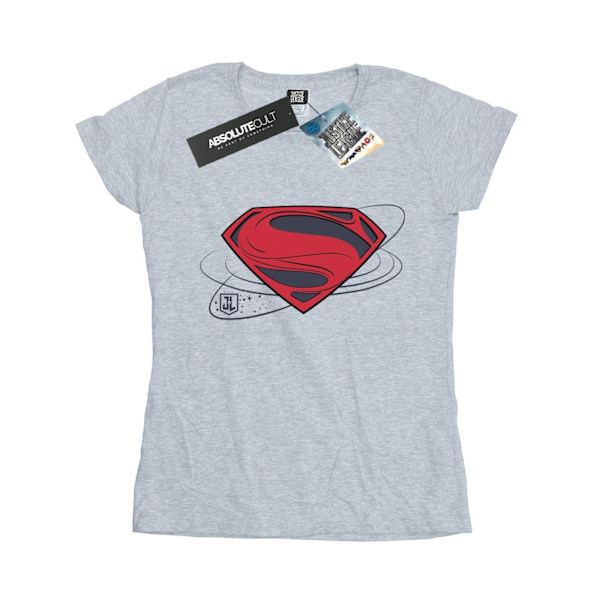 DC Comics Dam/Kvinnor Justice League Film Superman Logo Bomull Sports Grey L