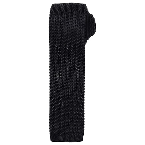 Premier Unisex Vuxen Smal Stickad Slips 1 Storlek Svart Black One Size
