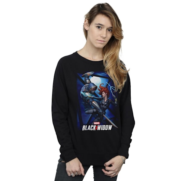 Marvel Womens/Ladies Black Widow Movie Bridge Battle Sweatshirt Black S