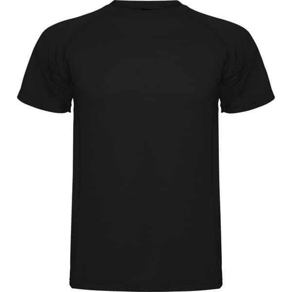 Roly Montecarlo Sport T-shirt för Barn/Ungdomar 4 År Enfärgad Bla Solid Black 4 Years