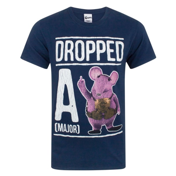 Clangers Mens tappade A Major Clanger T-shirt S Navy Navy S