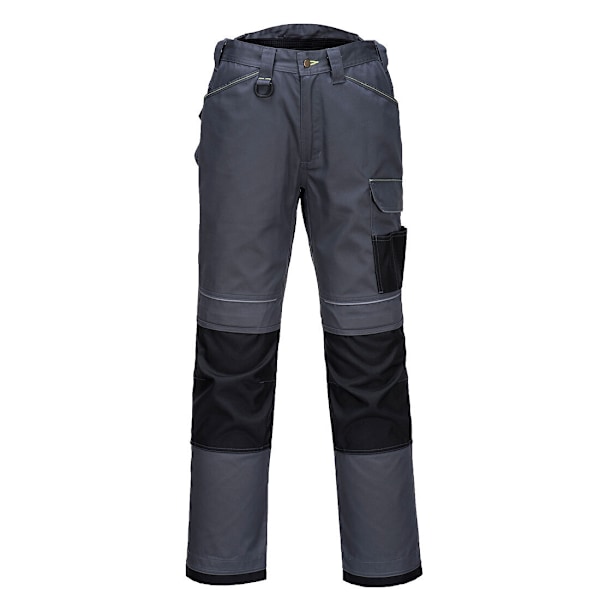 Portwest Herr PW3 Arbetsbyxor 42R Grå/Svart Grey/Black 42R