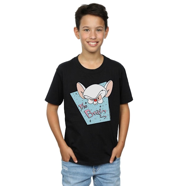 Animaniacs Boys The Brain Mugshot T-Shirt 9-11 år Svart Black 9-11 Years