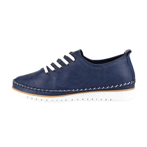 Mod Comfys Dam/Kvinnor Läderskor Fritidsskor 5 UK Marinblå Navy Blue 5 UK